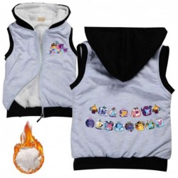 Size is 2T-3T(100cm) for girls blox fruits Cotton Warm Vests sleeveless Winter coat fleece lined with hood