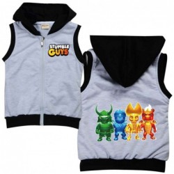 Size is 2T-3T(100cm) STUMBLE GUYS Cotton vest spring Outfits For girls Hooded Sleeveless Jacket