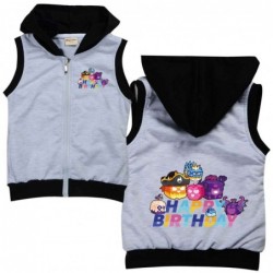 Size is 2T-3T(100cm) blox fruits kids Cotton vest spring Outfits Hooded Sleeveless Jacket for girls