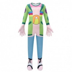 Size is 2T-3T(100cm) Sam Snow The Creature Cases costume for kids halloween Jumpsuit With mask