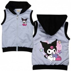Size is 2T-3T(100cm) kuromi Cotton vest spring Outfits Hooded Sleeveless Jacket for girls