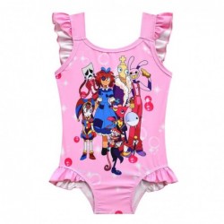 Size is 4T-5T(110cm) The Amazing Digital Circus 1 Piece Swimwear Flutter Sleeve For girls