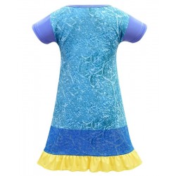 Size is 3T-4T Summer Dress Girls Short Sleeve Descendants 2 Uma Print