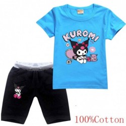 Size is 2T-3T(100cm) For kids boys kuromi Short Sleeves Shirt And Short Sets Summer Outfits