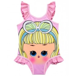Size is (3T-4T)/XS Swimsuit Cute Sleeveless Lol Surprise Doll One Piece Girl