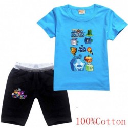 Size is 2T-3T(100cm) For kids boys blox fruits Short Sleeves Shirt And Short Sets Summer Outfits