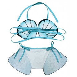 Size is 2T-3T Halter Neck Lol Surprise Doll Shell Bathing Suit Girl  Blue