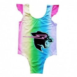 Size is 2T-3T(100cm) For girls Mr Beast Lightning Cat mermaid swimsuit 1 Piece Summer Swimsuit High Waisted