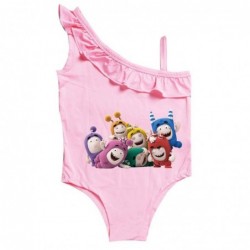 Size is 2T-3T(100cm) oddbods 1 Piece Summer Swimsuit For girls Sling Swimsuit High Waisted with cap