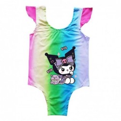 Size is 2T-3T(100cm) For girls kuromi purple mermaid swimsuit 1 Piece Summer Swimsuit High Waisted