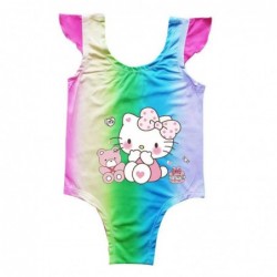 Size is 2T-3T(100cm) For girls Hello Kitty mermaid swimsuit 1 Piece Summer Swimsuit High Waisted