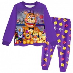 Size is 2T-3T(100cm) Five Nights at Freddy's Freddy Fazbear Long Sleeve Pajamas For kids 2 Pieces Costumes