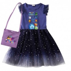 Size is 2T-3T(100cm) For girls birthday gift Short Sleeve dress Tulle Mesh blox fruits summer Outfits