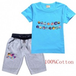 Size is 2T-3T(100cm) For kids girls blox fruits Short Sleeves Shirt And Short Sets Summer Outfits