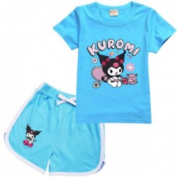 Size is 2T-3T(100cm) For kids girls kuromi Shirt And Short Sets Summer Outfits Comfortable