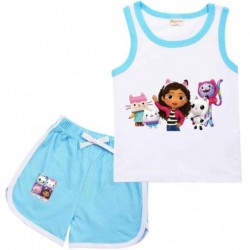 Size is 2T-3T(100cm) For kids boys Gabby's Dollhouse Sleeveless Shirt And Short Sets Summer Outfits