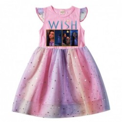 Size is 2T-3T(100cm) girls summer Dresses Asha for wish Flutter Sleeve 1 pieces birthday gift