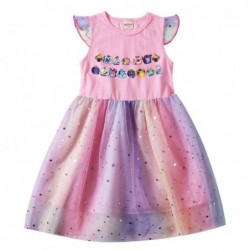 Size is 2T-3T(100cm) Flutter Sleeve 1 pieces summer Tulle Mesh Dresses girls birthday gift blox fruits