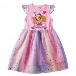 Size is 2T-3T(100cm) Skye PAW Patrol girls summer Dresses Tulle Mesh Flutter Sleeve 1 pieces birthday gift