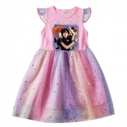 Size is 2T-3T(100cm) Wednesday Addams summer dresses for cute girls Tulle Mesh Flutter Sleeve 1 pieces dress birthday gift