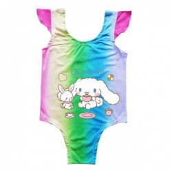 Size is 2T-3T(100cm) cinnamoroll mermaid 1 Piece swimsuit Flutter Sleeve Summer Swimsuit High Waisted For girls