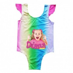 Size is 2T-3T(100cm) Diana and Roma mermaid High Waisted 1 Piece swimsuit For girls Flutter Sleeve Summer Swimsuit