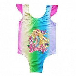 Size is 2T-3T(100cm) Barbie mermaid 1 Piece swimsuit For girls Flutter Sleeve Summer Swimsuit High Waisted