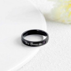 Size is Size5 Herking HisQueen Couples Rings Titanium steel black For his and hers with Ring box