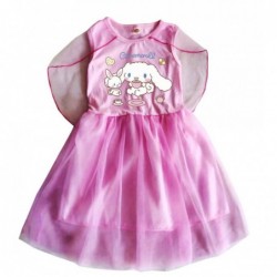 Size is 2T-3T(100cm) cinnamoroll pink summer Dress for girls Sleeveless Chiffon Shawl dress 3-12 year