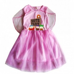 Size is 2T-3T(100cm) South Park summer Dress for girls Sleeveless Chiffon Shawl dress 3-12 year