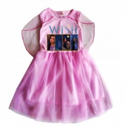 Size is 2T-3T(100cm) Ariana DeBose Wish summer Dress for girls Sleeveless Chiffon Shawl birthday dress