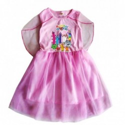 Size is 2T-3T(100cm) number blocks summer Dress for girls Sleeveless Chiffon Shawl birthday dress 1 pieces