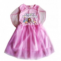 Size is 2T-3T(100cm) Sleeveless Chiffon Shawl dress Gabby's Dollhouse Girls' summer Dress for girls