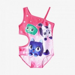 Size is 2T-3T(100cm) roblox rose red 1 Piece cute swimsuit For girls 2-8 year