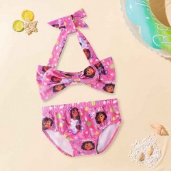 Size is 2T-3T(100cm) Encanto Bow swimsuit 2 Piece cute Swimsuit For girls High Waisted Swimsuit