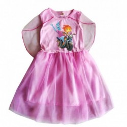 Size is 2T-3T(100cm) Elemental Ember summer Dress for cute girls Sleeveless Chiffon Shawl dress 3-12 year