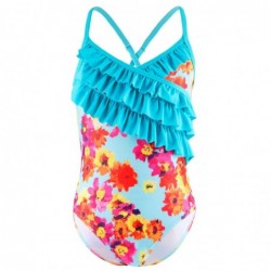 Size is 1T(75cm) Shoulder Strap 1 Pieces Swimsuit Mermaid High Waisted Swimsuit for Baby Girls
