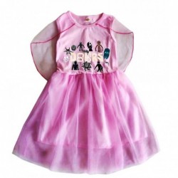 Size is 2T-3T(100cm) monsters doors summer Dress for cool girls Sleeveless Chiffon Shawl dress 3-11 year