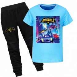 Size is 2T-3T(100cm) Blue Beetle Short Sleeve T-shirt Top and black Pants Set Summer Outfits for kids