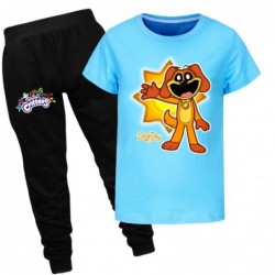 Size is 2T-3T(100cm) smiling critters Short Sleeve T-shirt Top and Pants Set Summer Outfits for kids