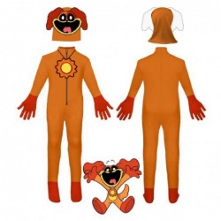 Size is 3T-4T(110cm) Brown dog Poppy Playtime Jumpsuit Halloween Costumes For kids with mask