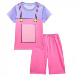 Size is 4T-5T(110cm) The Amazing Digital Circus Jax Shorts sets Pajamas with mask for girls pink Pajamas Summer