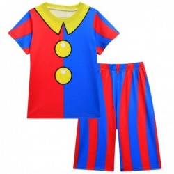 Size is 4T-5T(110cm) The Amazing Digital Circus Pomni Shorts sets Pajamas with mask for girls pink Pajamas Summer
