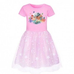 Size is 2T-3T(100cm) roblox Short Sleeves Tulle Mesh Dress for girls birthday 1 pieces summer dress