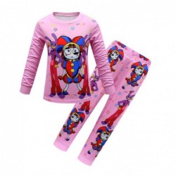 Size is 4T-5T(110cm) purple The Amazing Digital Circus Long Sleeve Pajamas For kids 2 Pieces Costumes purple