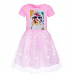 Size is 2T-3T(100cm) taylor swift Short Sleeves Tulle Mesh Dress for girls birthday gift 1 pieces summer dress