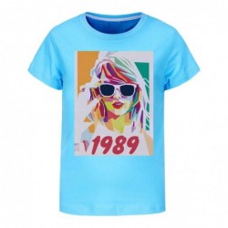 Size is 3T-4T(110cm) girls taylor swift 1989 Short Sleeves T-Shirt Summer Outfits For kids