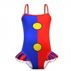 Size is 2T-3T(100cm) The Amazing Digital Circus Pomni 1 Piece swimsuit For girls High Waisted Swimsuit with cap