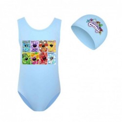 Size is 2T-3T(100cm) Smiling Critters swimsuit For girls 1 Piece High Waisted Swimsuit