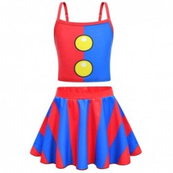 Size is 2T-3T(100cm) The Amazing Digital Circus Pomni 2 Piece Bathing dress For girls camisole Swimsuit